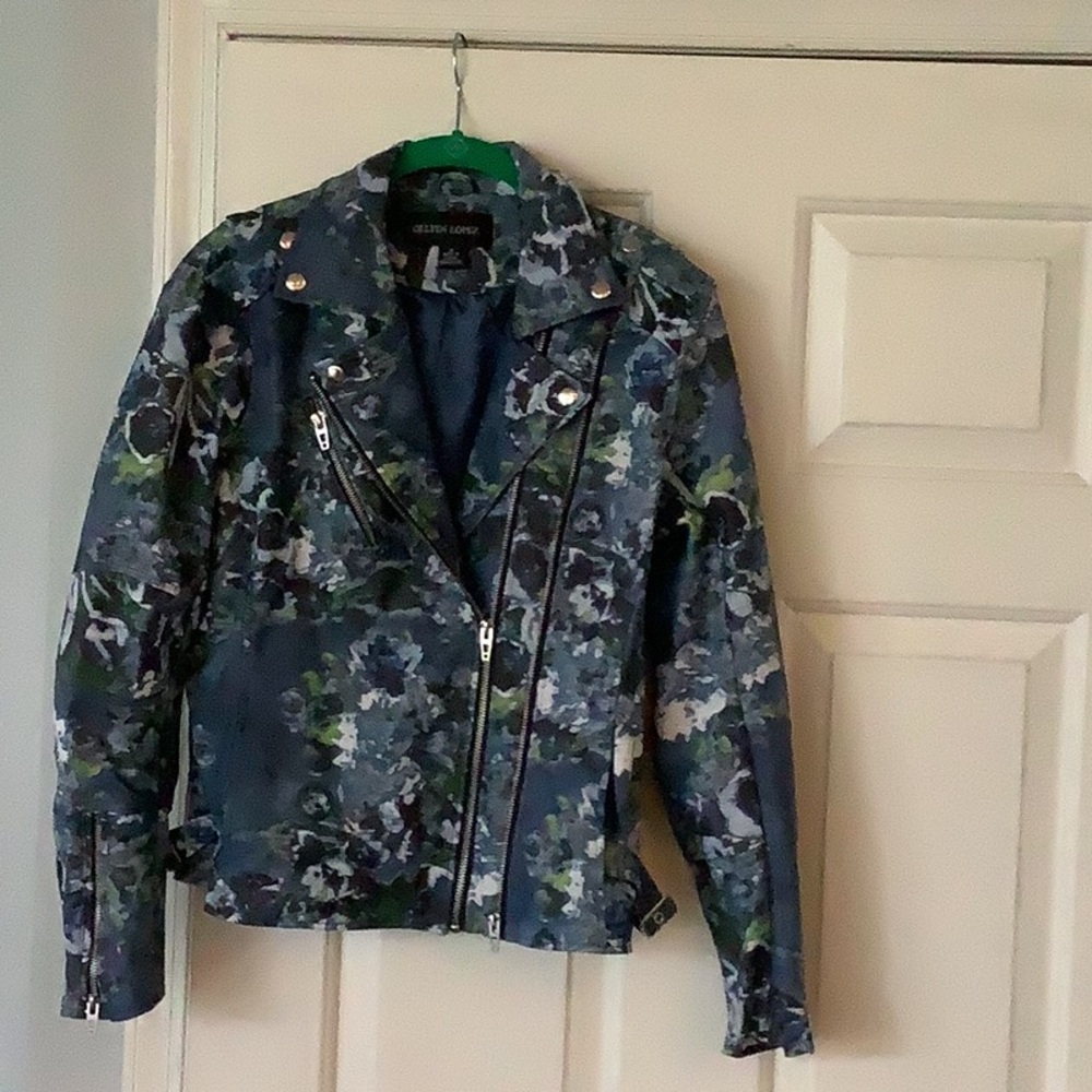 Colleen Lopez faux leather Motto jacket
